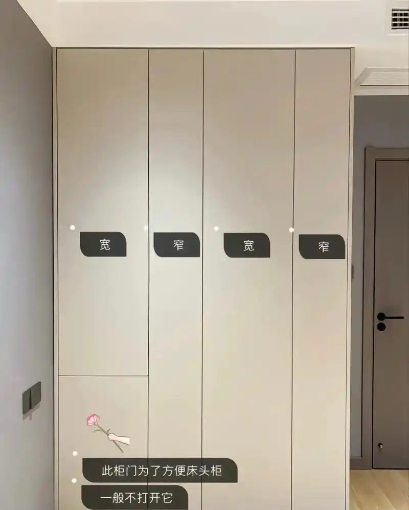 竟然有人真的做了宽窄门衣柜! yyds.卧室做三门太宽 四门 - 抖音