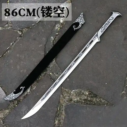 魔戒指环王精灵王刀剑霍比特人金属工艺品龙泉影视装饰挂板未开刃