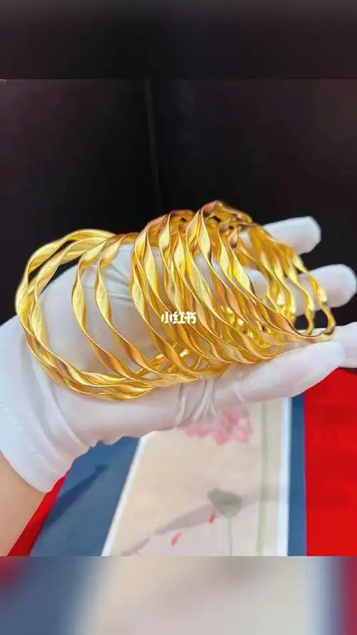 圈口54-56-58#古法金  #足金  #999足金  #黄金  #古法手镯  #水贝