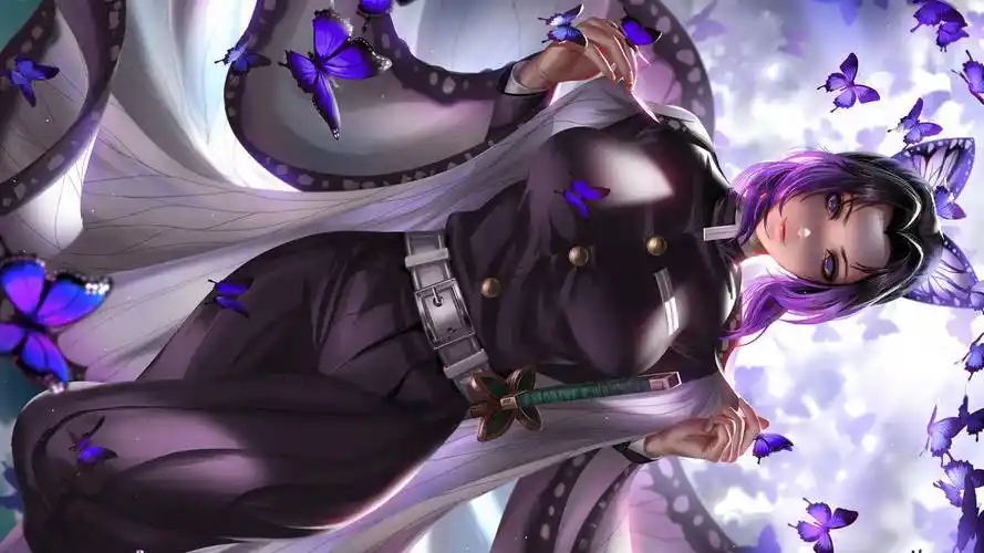 鬼灭之刃蝴蝶忍4k动漫高清壁纸