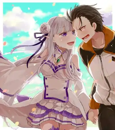 【来源p站,侵删】菜月昴,艾米莉娅(亦译:爱蜜莉雅),分别为《re:从零