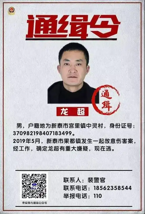 泰安警方新发通缉令,对以下4名在逃人员予以悬赏通缉.
