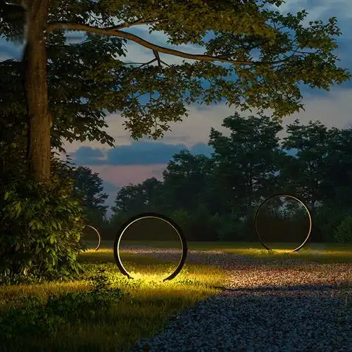 户外环形草坪灯庭院灯防水现代室外别墅景观灯花园景观庭院灯饰