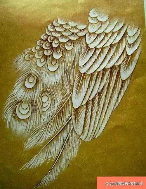 孔雀羽毛的画法,值得收藏