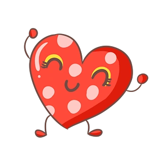 手绘卡通红色爱情爱心