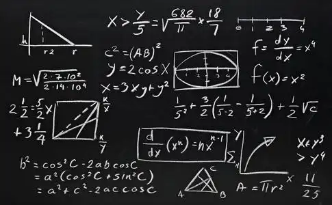 黑板数学公式图片