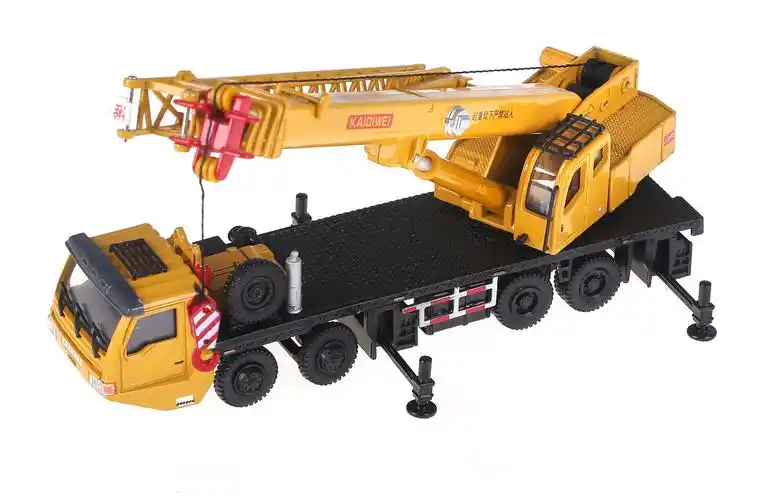 凯迪威合金工程车模型重型起重机吊车汽车玩具运输车车模