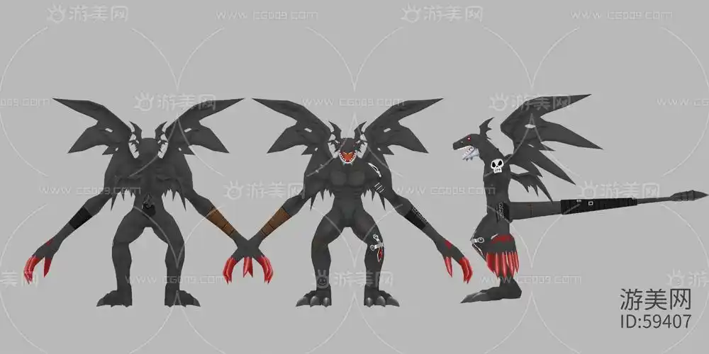 邪龙兽 数码宝贝-cg模型免费下载-cg99