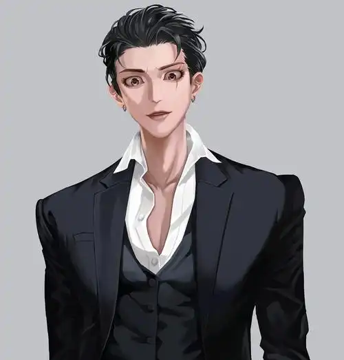 live2d暗黑系男神人设立绘动画