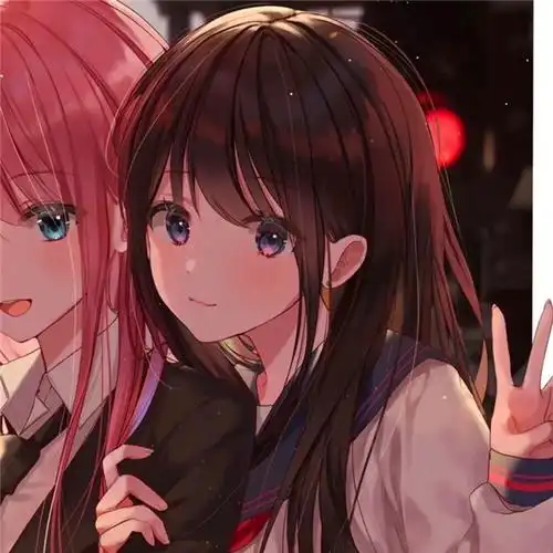 2023最火爆的闺蜜头像动漫一左一右图片_闺蜜姐妹女生头像_头像屋