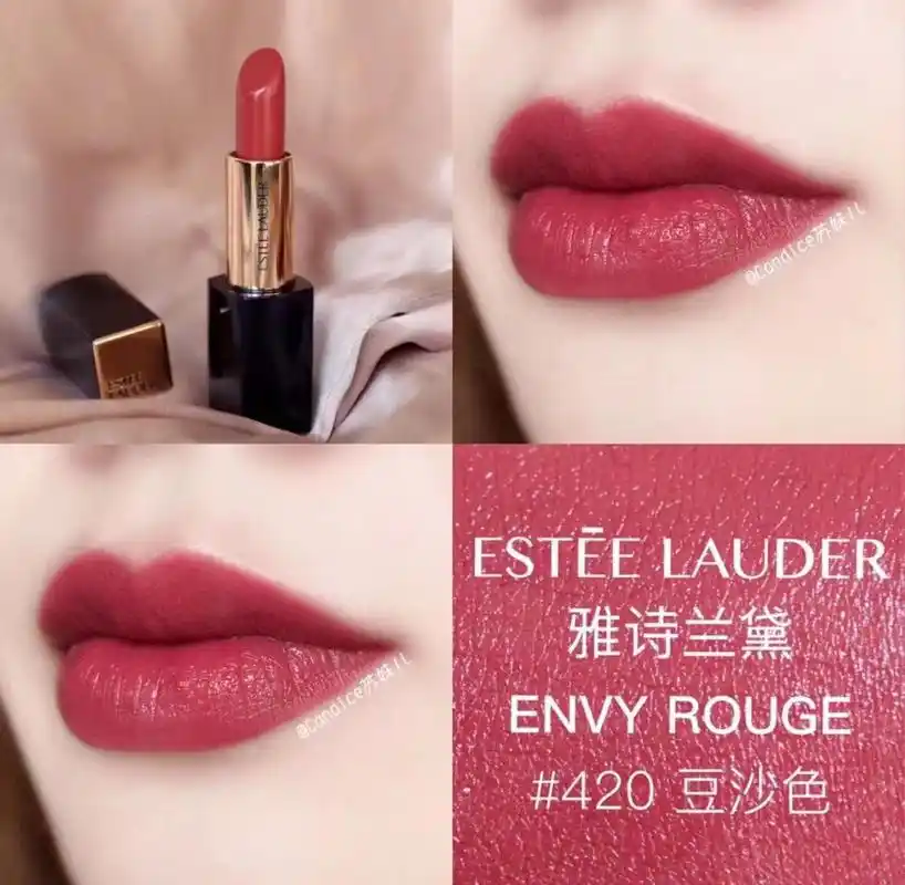 雅诗兰黛倾慕口红#420号 94双十二活动 90188 刘雯大表姐色,是一
