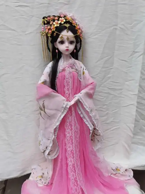 古装60厘米成品富华达芭比娃娃新娘婚纱洋娃娃成套头饰装扮衣服