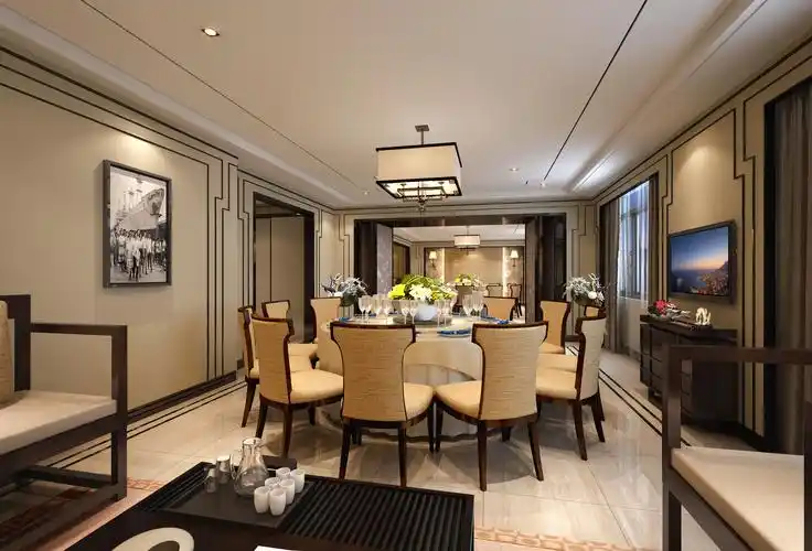 中餐厅装修效果图-中餐厅花草点缀产生的氛围