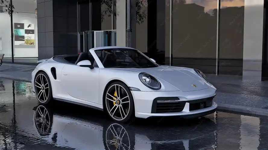 现代保时捷款敞篷跑车3d模型