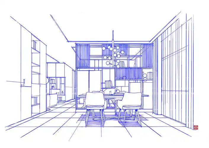 室内手绘线稿|空间|家装设计|绘聚设计教育 - 原创作品 - 站酷 (zcool