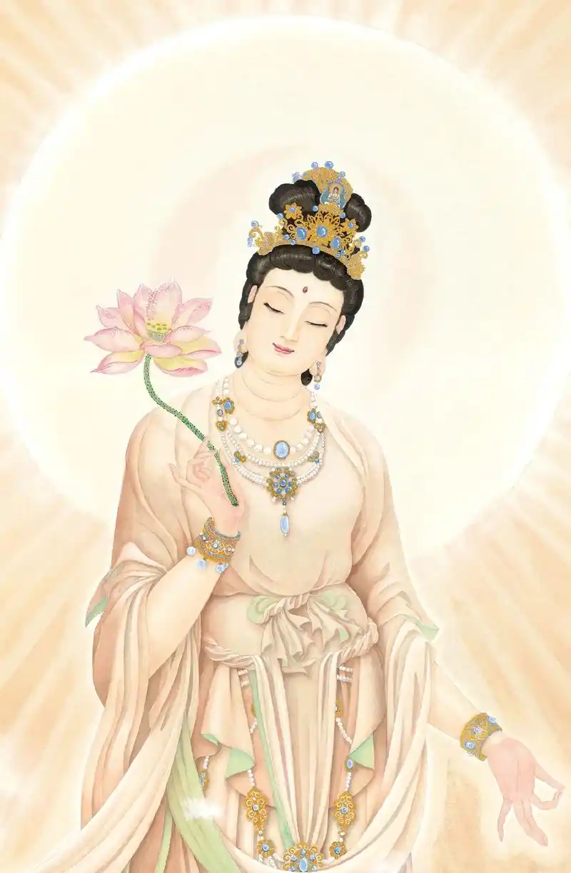 持莲观音  持莲观音护佑:子孙卓越,品貌皆优.   持莲观音 - 抖音