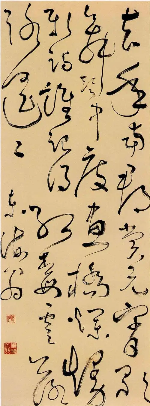 张弼书法欣赏张弼《草书元宵七言绝句轴》 98.9×36.4 上海博物馆藏