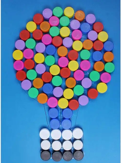 塑料塑料瓶瓶盖diy手工材料彩色圆形矿泉水瓶子手工创意粘贴类