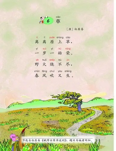 《草》的电子课本