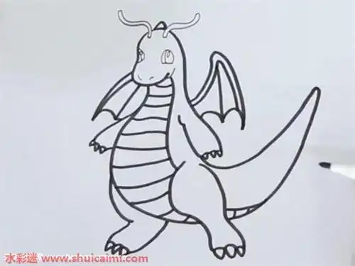 快龙怎么画快龙简笔画步骤