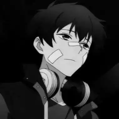 黑暗系男生动漫头像黑白沉默的存在都很无奈