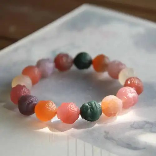 盐源玛瑙手链_原创盐源玛瑙宝宝佛珠手串sl2100014优惠券