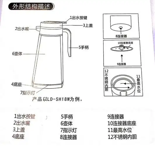 龙的电热水壶ld-sh15c