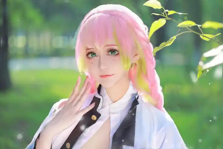 わななき"#cos #二次元 #大帅比 #cosplay #鬼灭之刃 #甘露寺蜜璃cos