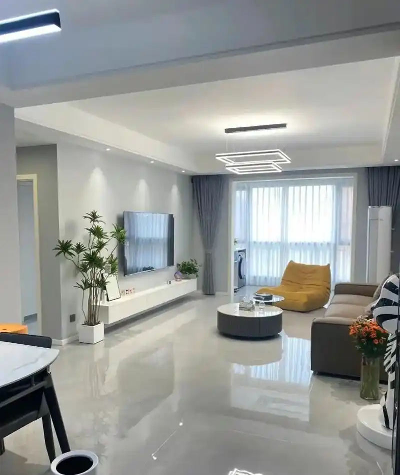 装修 来一组简单乳胶漆,壁布客厅和电视墙效果看看你喜欢哪一 - 抖音