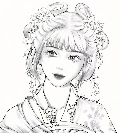 分享一个步骤好喜欢画美女