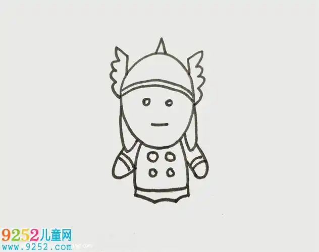 雷神怎么画雷神简笔画教程