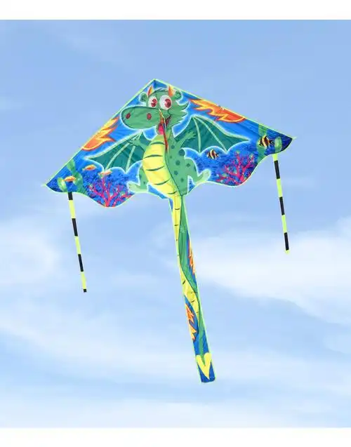 三维工匠新款儿童小恐龙风筝带线轮微风易飞初学者高档卡通翼龙新款易