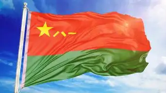 (4k循环)中国陆军军旗_3840x2160_高清视频素材下载(编号:5304127)