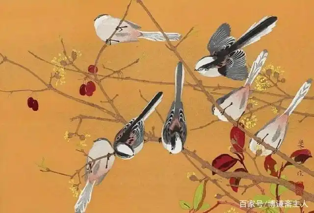 耳目一新——日本画家楽山细腻的工笔花鸟画作品