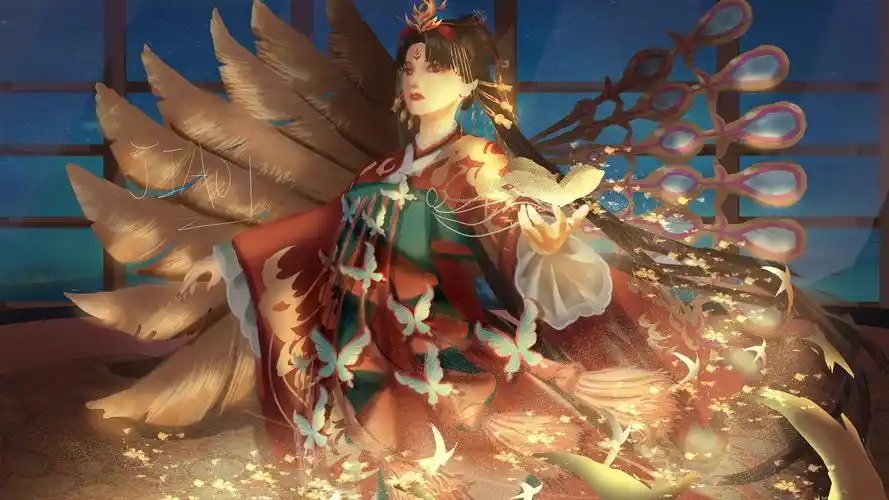 【蝶步韶华】阴阳师不知火同人图绘制过程