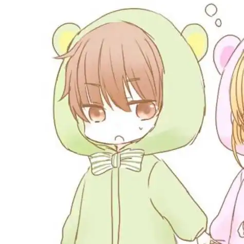 q版情侣头像一人一半图片卡通好看的笑里全是坦荡和爱意