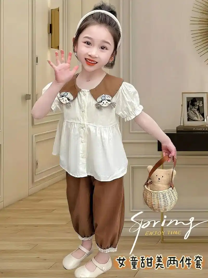 💖2024 夏季全新女宝宝洋气套装闪亮登场!轻薄,