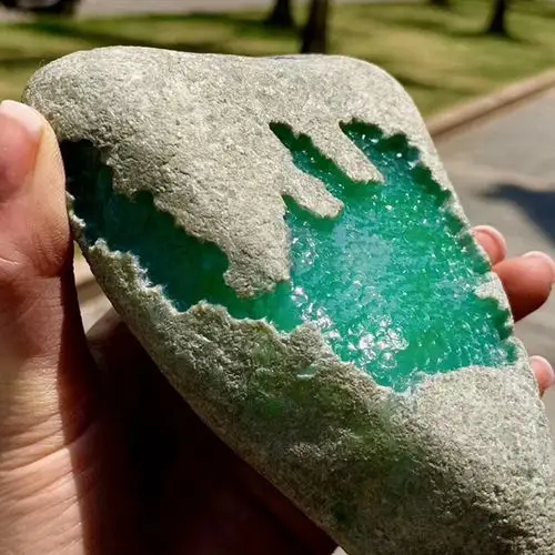 缅甸天然a货冰种翡翠原石玉石老坑毛料冰阳绿翡翠原石直播专拍