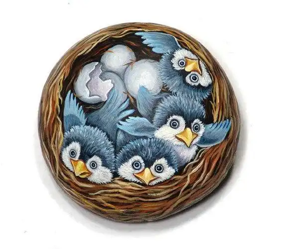 意大利艺术家的石头绘画 - 拂晓宁静 - 拂晓宁静的个人主页