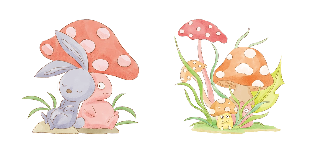 蘑菇精灵系列插画