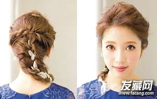 【图】中长发怎么扎简单好看 4款甜美扎发教程(7)_中长发型_发藏网|fa