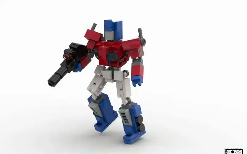 mocfans迷你乐高变形金刚擎天柱虚拟拼搭视频