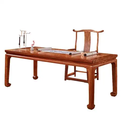 红木画案家用实木花梨木书法桌中式毛笔书桌写字台刺猬紫檀画案桌