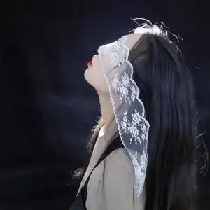 蕾丝情侣闺蜜合影唯美视频拍摄装饰蒙眼纱雨馨摄影器材同款货源5