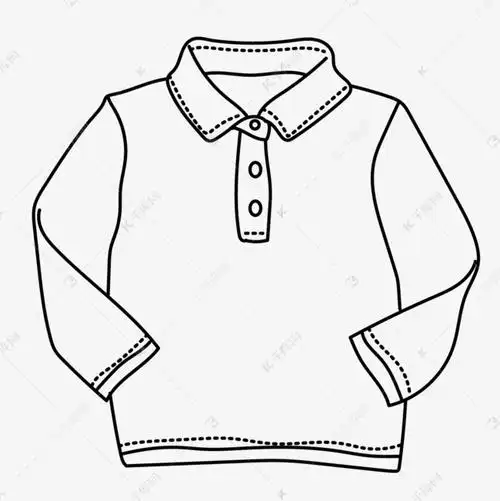 秋天季节长袖衬衫剪贴画黑白