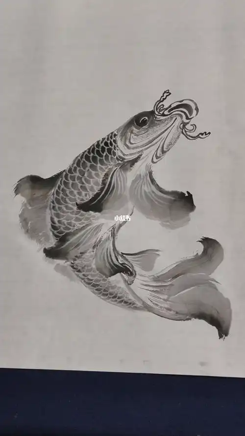 老董画鱼董义民写意水墨鱼作品