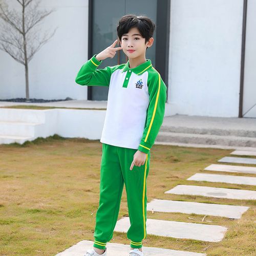广州番禺区小学生校服夏装男生女生套装纯棉长袖春秋校服