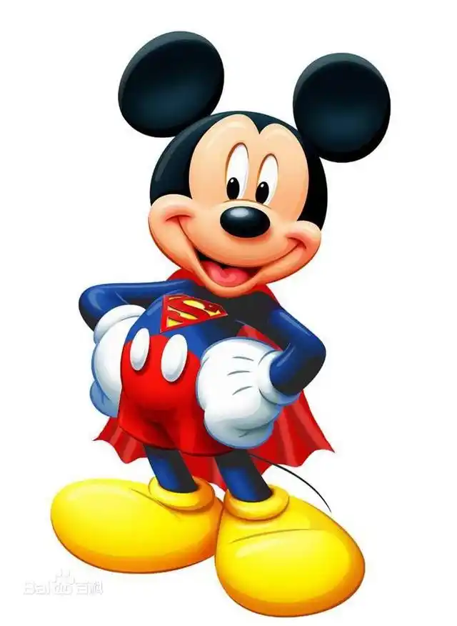米奇老鼠,迪士尼代表人物形象,是一只有着圆滚滚的大脑袋,圆滚滚的大