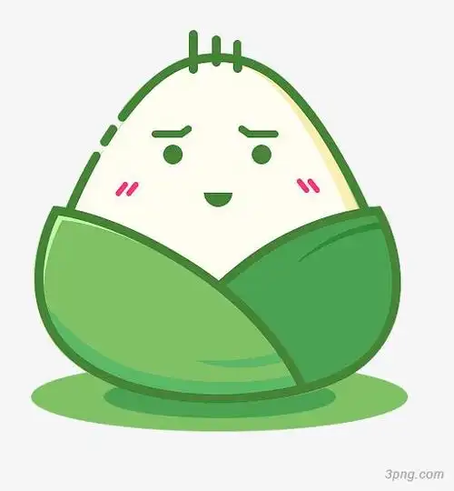 卡通糯米粽子png素材透明免抠图片-节日元素