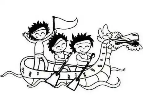 节赛龙舟简笔画端午节划龙舟简笔画这是一组端午节龙舟简笔画的内容